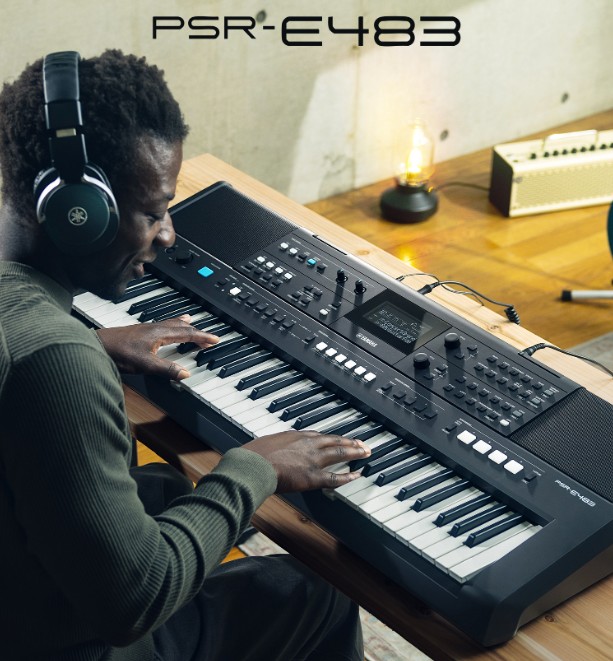 Đàn Organ Yamaha PSR-E483 Chính Hãng 61 Phím Cảm Ứng Lực 820 Âm Sắc Kết Nối Micro