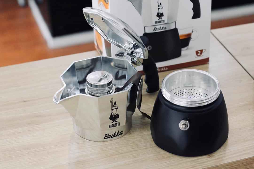 Ấm pha cà phê BIALETTI BRIKKA 4CUP (190ML). Hàng Chính hãng