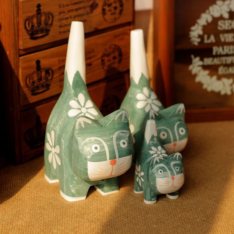 Tượng Gia Đình Nhà Mèo