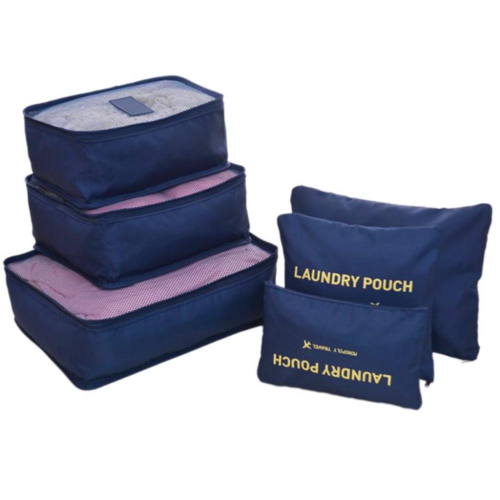 Set 6 Túi Đựng Quần Áo, Mỹ Phẩm, Đồ Dùng Cá Nhân Đi Du Lịch