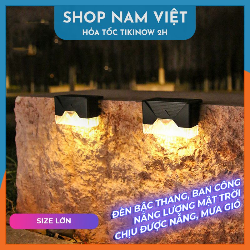 Đèn Led Năng Lượng Mặt Trời Dán Bậc Thang, Hàng Rào Trang Trí Ngoài Trời - Chính Hãng NAVIVU