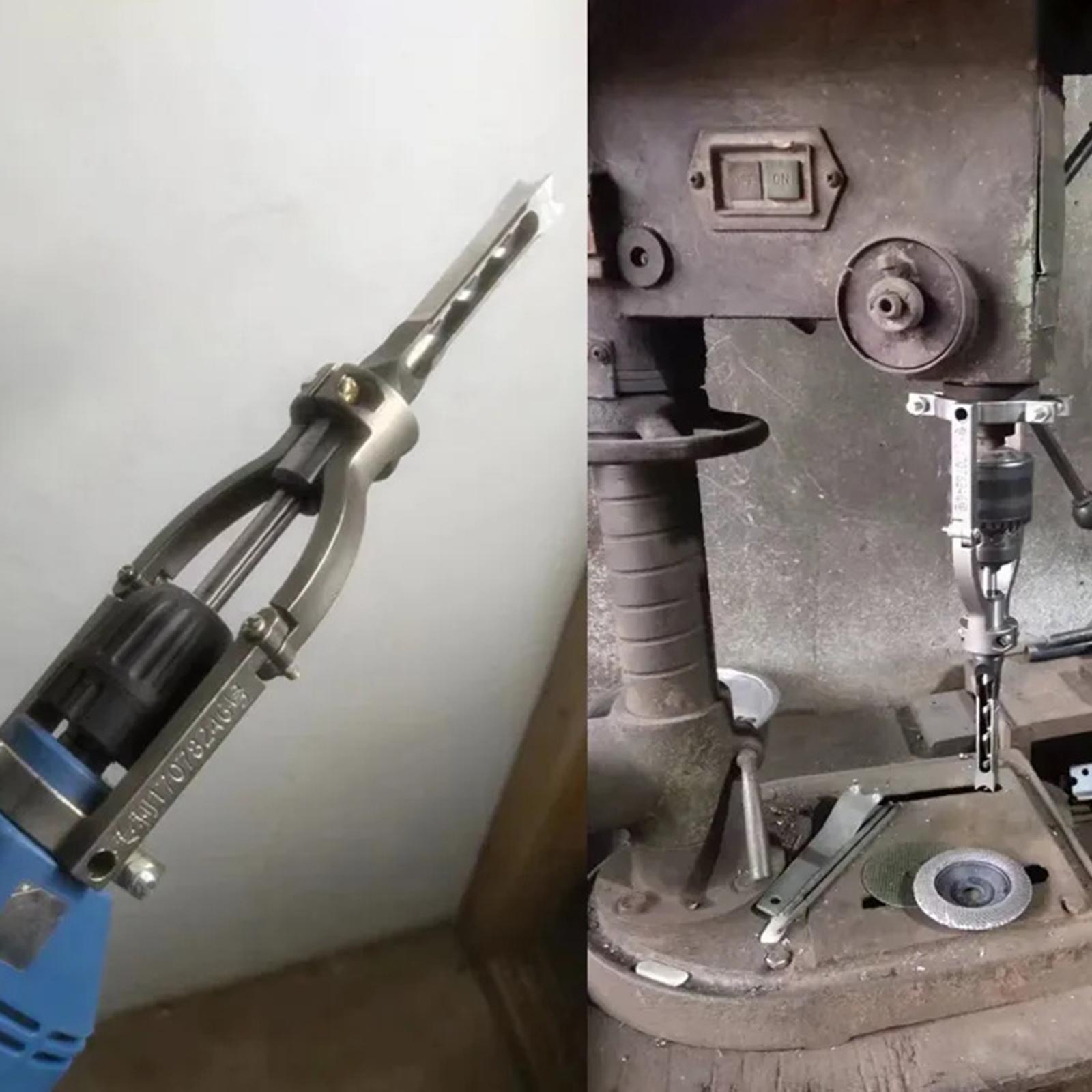 Square Hole Drill Bit Adapter, Woodworking Quickly Install or Disassemble Durable for Drill Machine Accessory Bench Drill or Hand Drill