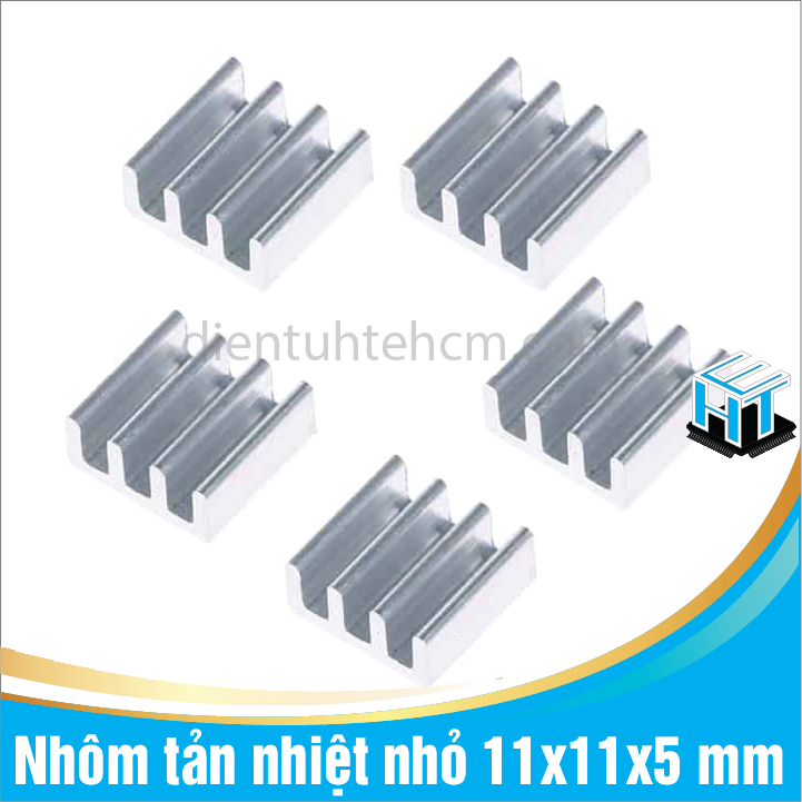 Combo 10 cái Nhôm tản nhiệt nhỏ 11x11x5 mm