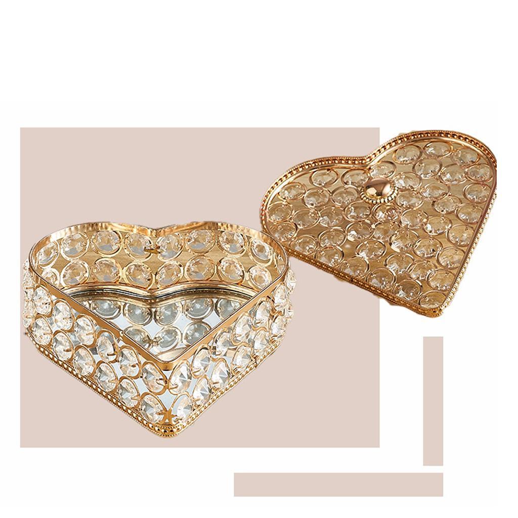 Retro Style Crystal Jewelry Box Jewelry Storage Holder for Cosmetic Gift Birthday Gift