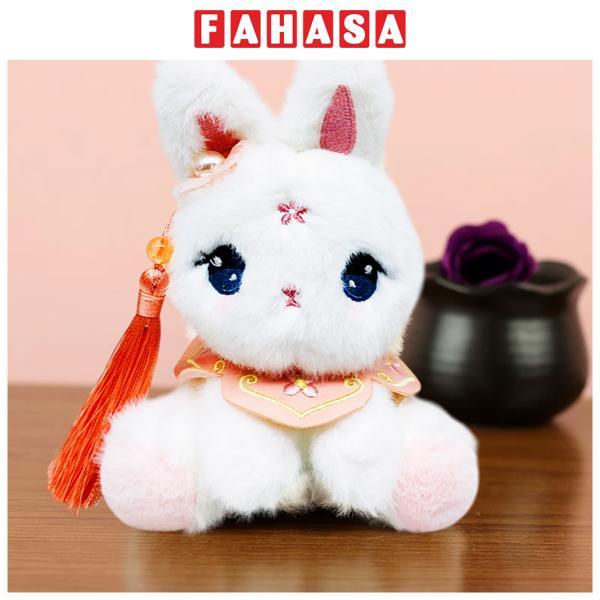Móc Khóa Thú Bông White Rabbit - HGT-18 - Màu Hồng