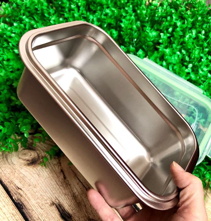 COMBO Bộ 3 Hộp BẢO QUẢN thực phẩm INOX 304 có NẮP. DỤng cụ đựng chứa trữ ĐA NĂNG trong tủ lạnh AN TOÀN SỨC KHOẺ đồ ăn luôn TƯƠI NGON CHUYÊN NGHIỆP