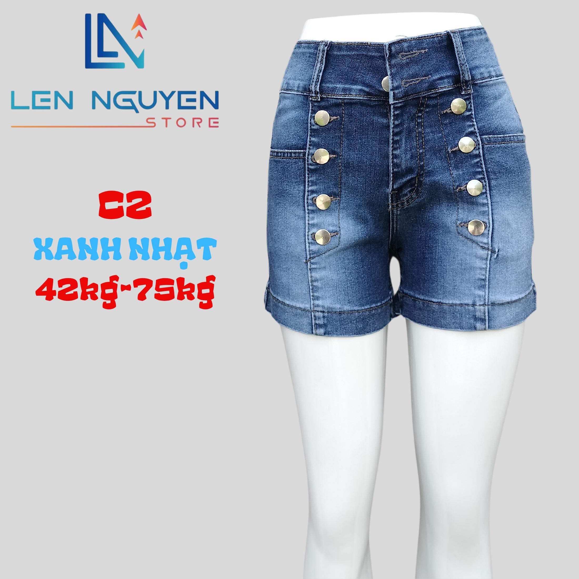 C2_Quần jean nữ, đùi, lưng cao, quần bò nữ dáng ôm, quần rin nữ có big size, cho 42kg đến 75kg - Xám