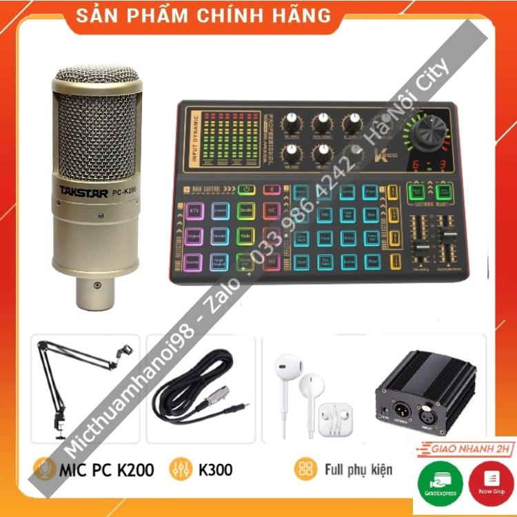 Trọn Bộ Sound Card K300 Mic Thu Âm PC K200 FREESHIP Hỗ Trợ Hát Autotune , Livestream , Thu Âm Cực Hay