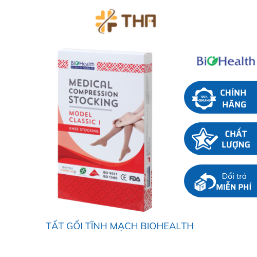 Vớ Đầu Gối - Tất Y Khoa Ngăn Ngừa CHỐNG GIÃN TĨNH MẠCH BioHealth Classic I AD Màu da - CHÍNH HÃNG