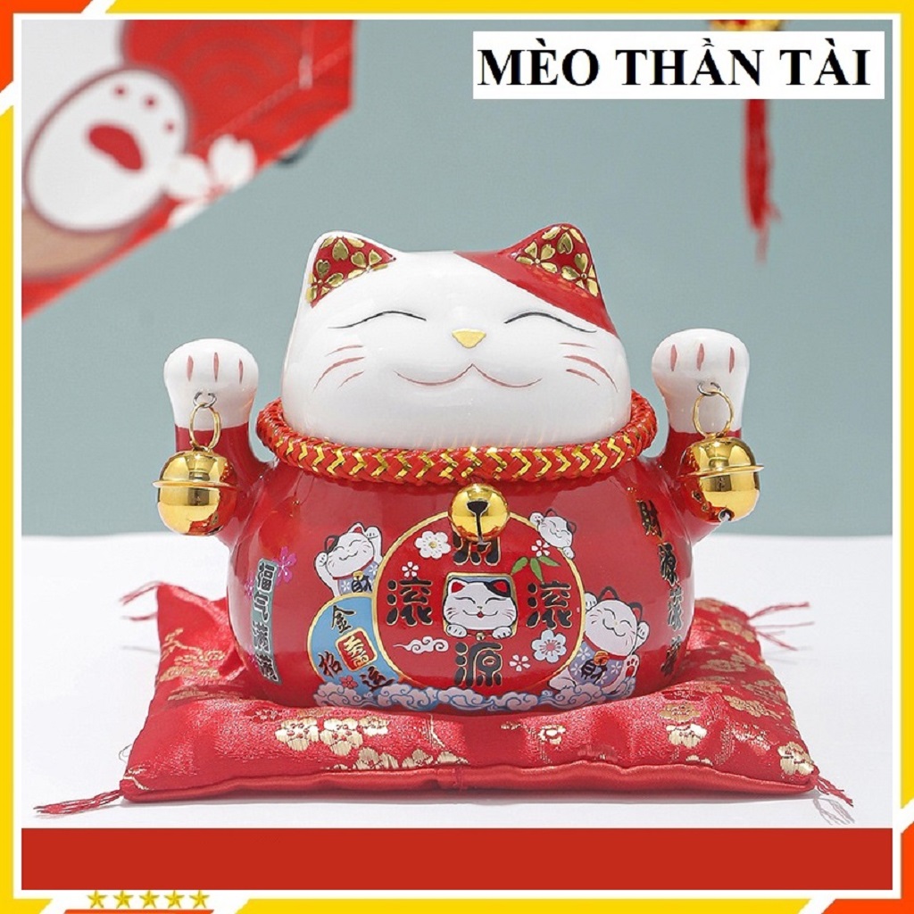 Mèo Thần Tài, Mèo May Mắn Để Bàn Làm Việc, Cửa Hàng Chiêu Tài Lộc - ĐỰNG TRONG HỘP QUÀ SANG TRỌNG