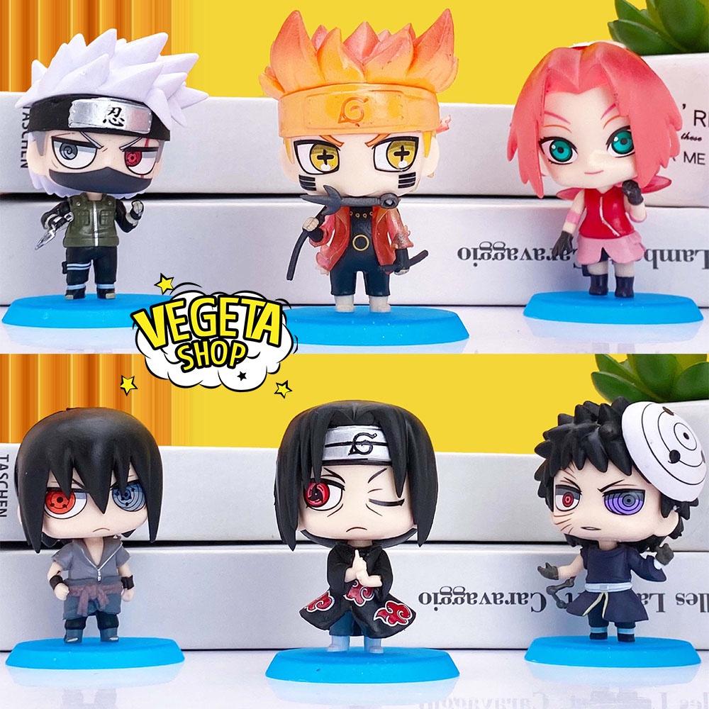 Mô hình Naruto - 6 mẫu tùy chọn: Kakashi Uchiha Sasuke Sakura Naruto lục đạo Uchiha Obito Uchiha Itachi - Cao 7cm