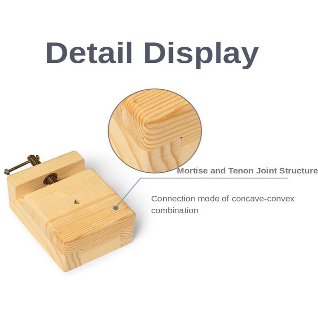 Adjustable Wooden Opening Clamp Table Vise Jaw Bench Clamp Drill Press Vice for Jewelry Watch Carving Fixed Tools