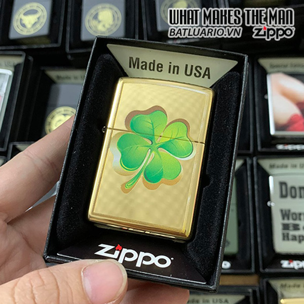 Bật Lửa Zippo 254B Four Leaf Clover