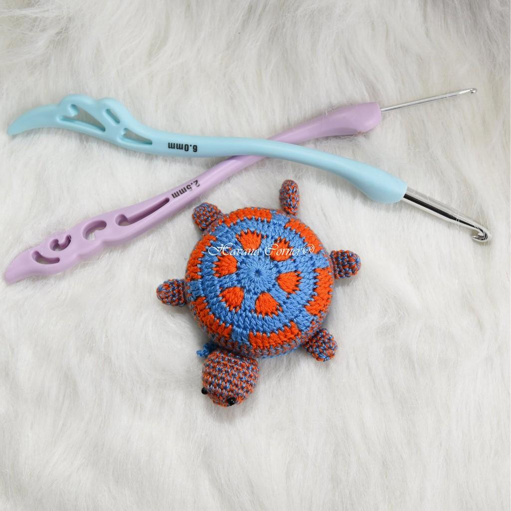 Thước dây móc len hình rùa dài 1,5m dùng đo đồ đạc, may mặc - Crochet turtle tape measure