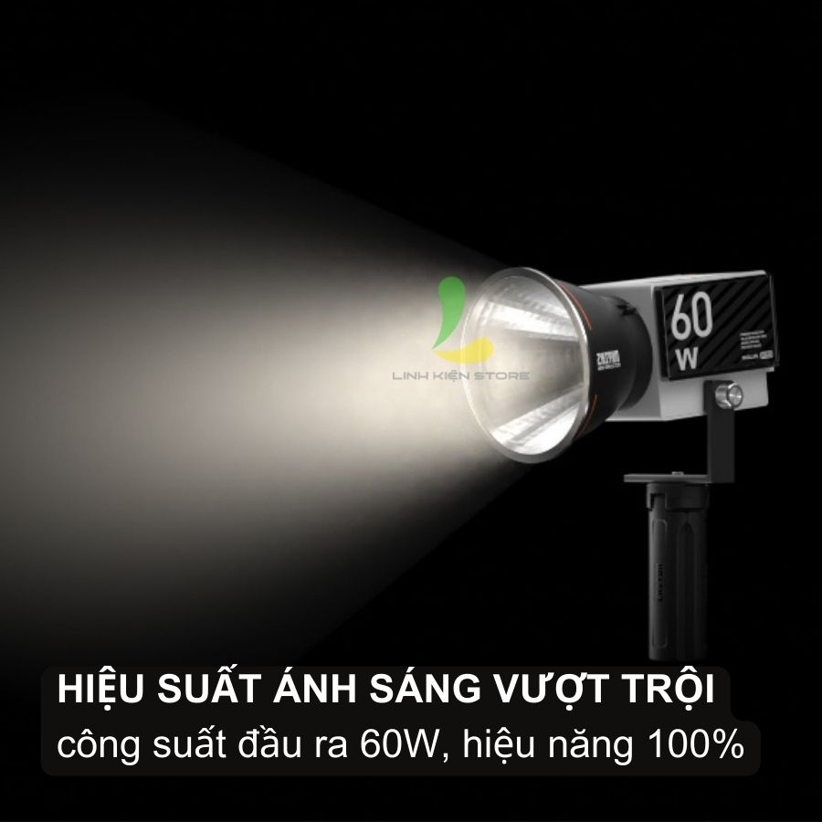 Đèn Led Zhiyun Molus G60 - Đèn cầm tay chuyên dụng cho Studio &amp; sản xuất phim công suất 60W - Hàng nhập khẩu