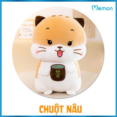 Gấu bông Chuột thêu túi 30cm cao cấp - Hàng chính hãng Memon - Đồ chơi thú nhồi bông Chuột thêu túi, Kích thước 30cm, Bông gòn tinh khiết mềm mịn, bền đẹp, dễ sử dụng và an toàn cho trẻ nhỏ