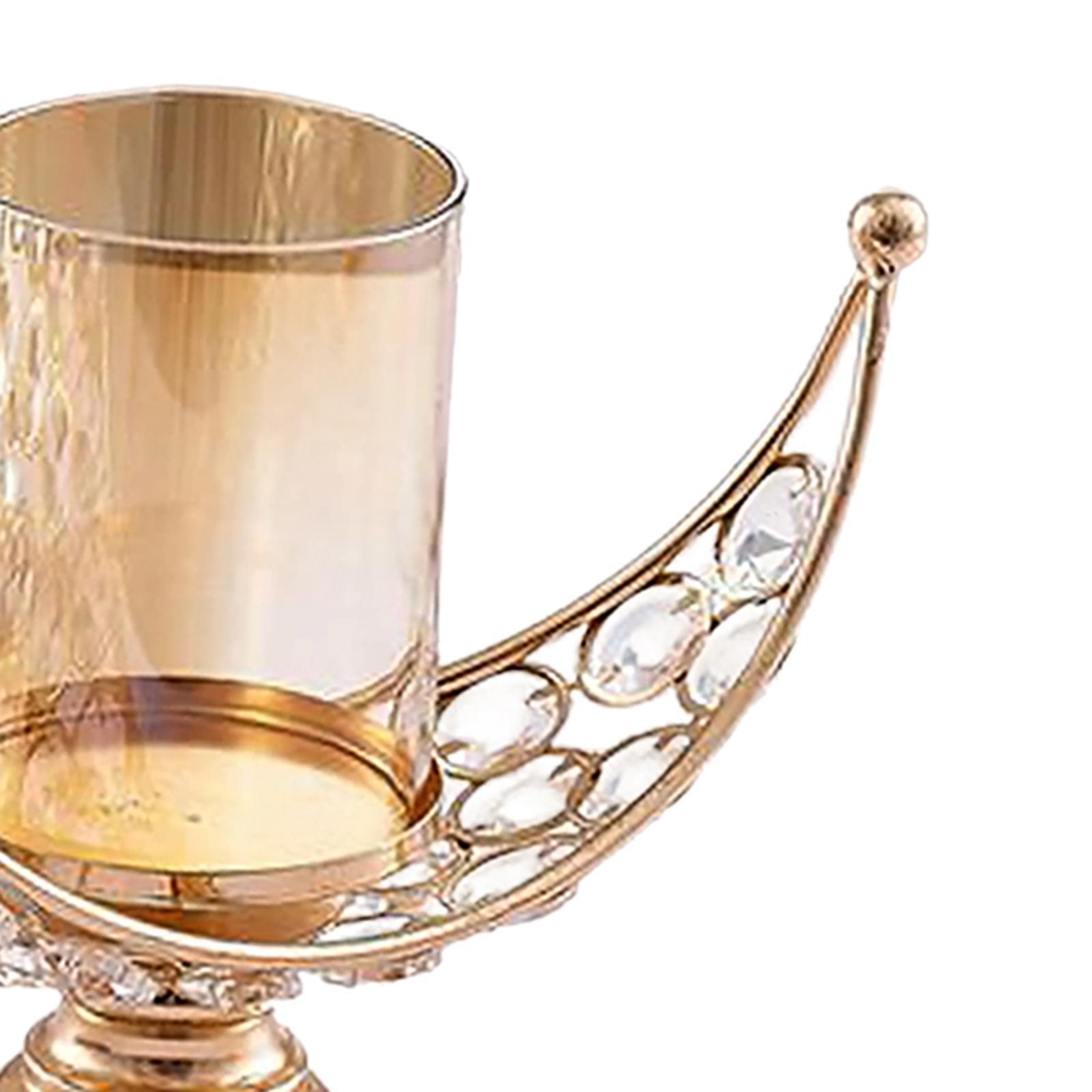 Pillar Candle Holder Moon Shape Candlestick Holder Metal Craft Dining Table Bedroom Wedding Centerpiece Home Decoration Tealight Holder