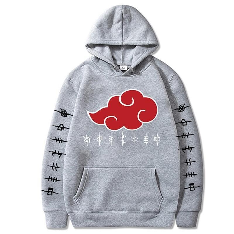 Áo hoodie Anime Akatsuki In Hình Có Mũ Nam Nữ Harajuku Dạo Phố Áo Thun Unisex Oversized Hoody