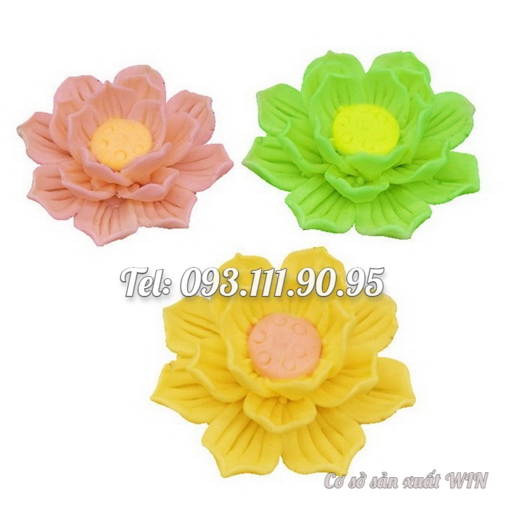 Khuôn làm bánh, rau câu silicon hoa sen nở nhiều tầng loại 8 cm – Mã số 1998