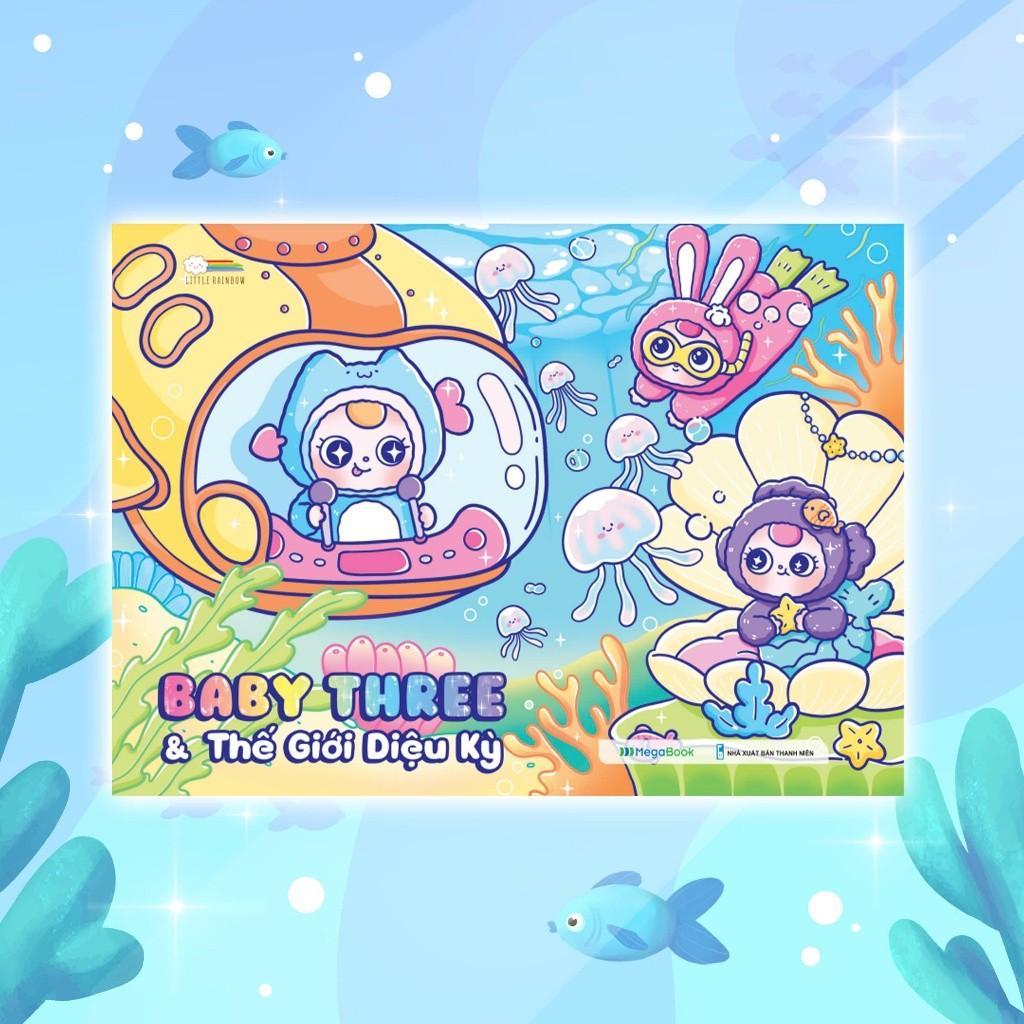 Sách - Tô Màu Baby Three &amp; Thế Giới Diệu Kỳ - Megabook