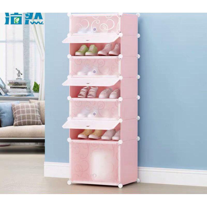 Tủ Giày Dép Nhựa Lắp Ghép 7 Ô Đa Năng Tiện Lợi