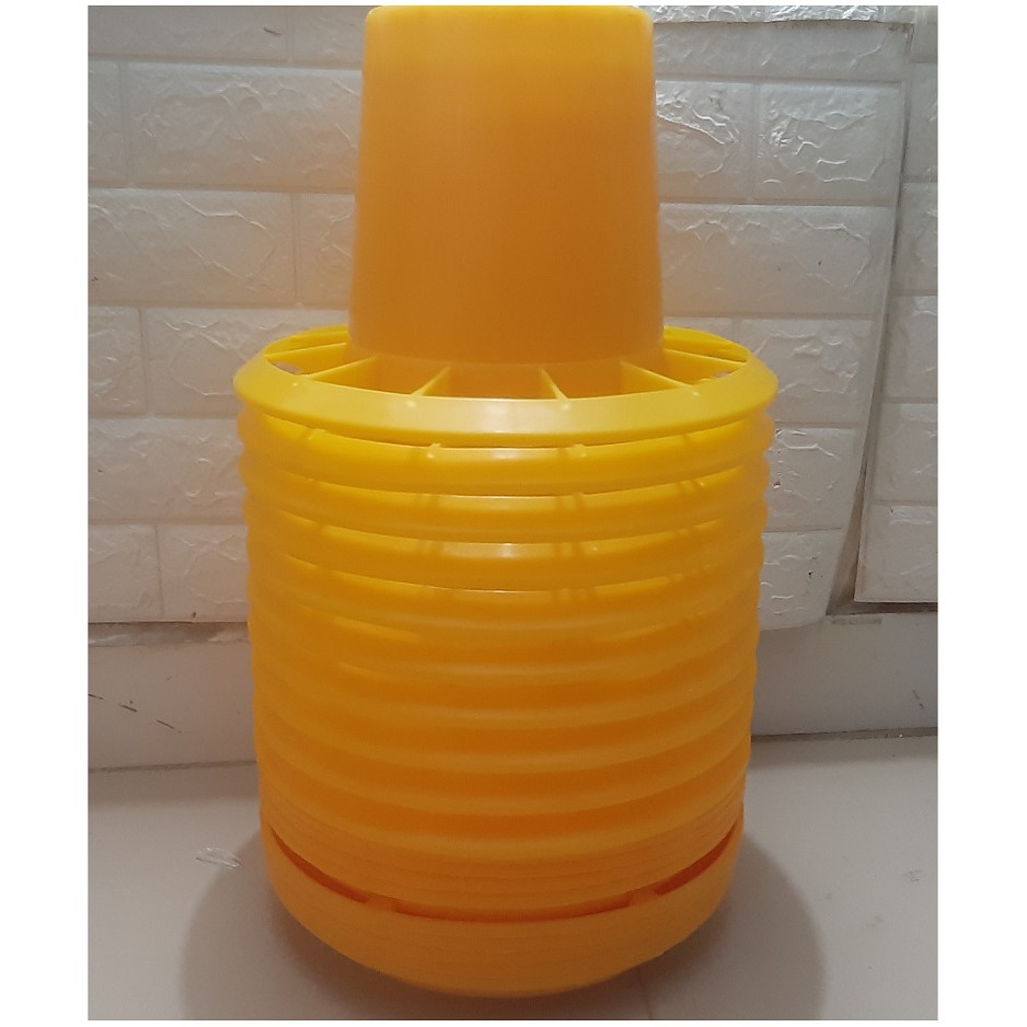 10 Máng ăn cho Gia Cầm  Chia ô, Có Móc Treo - Máng treo, Kích Thước 33x33x20Cm - Máng ăn nhỡ liền vành