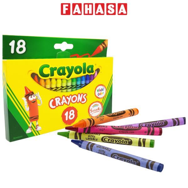 Hộp 18 Bút Sáp Màu Phiên Bản Mới - Crayola 523029