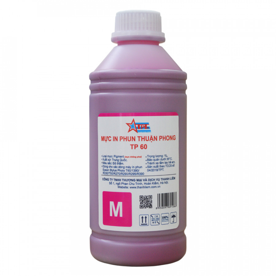Mực in phun Thuận Phong PIGMENT (không phai) TP60 (1L) dùng cho máy in phun Epson