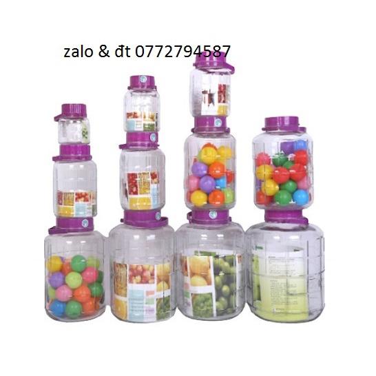 Bình Ngâm Rượu Thủy Tinh Quai Xách Không Van 3L
