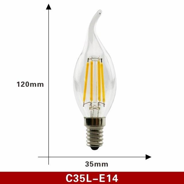 Bóng Led râu C35L, G45, A60, ST64 4W ánh sáng vàng