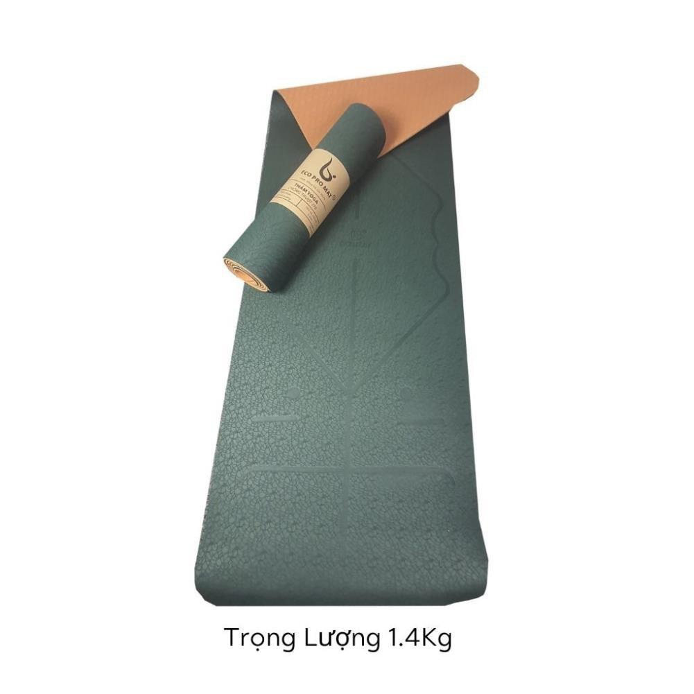 Thảm Tập Yoga Cao Cấp ECO PRO Định Tuyến,Chống Trượt TPE 6Mm, Hai Màu Đẹp,Bám Sàn T ốt, Tặng Túi Và Dây, ONEFFIT