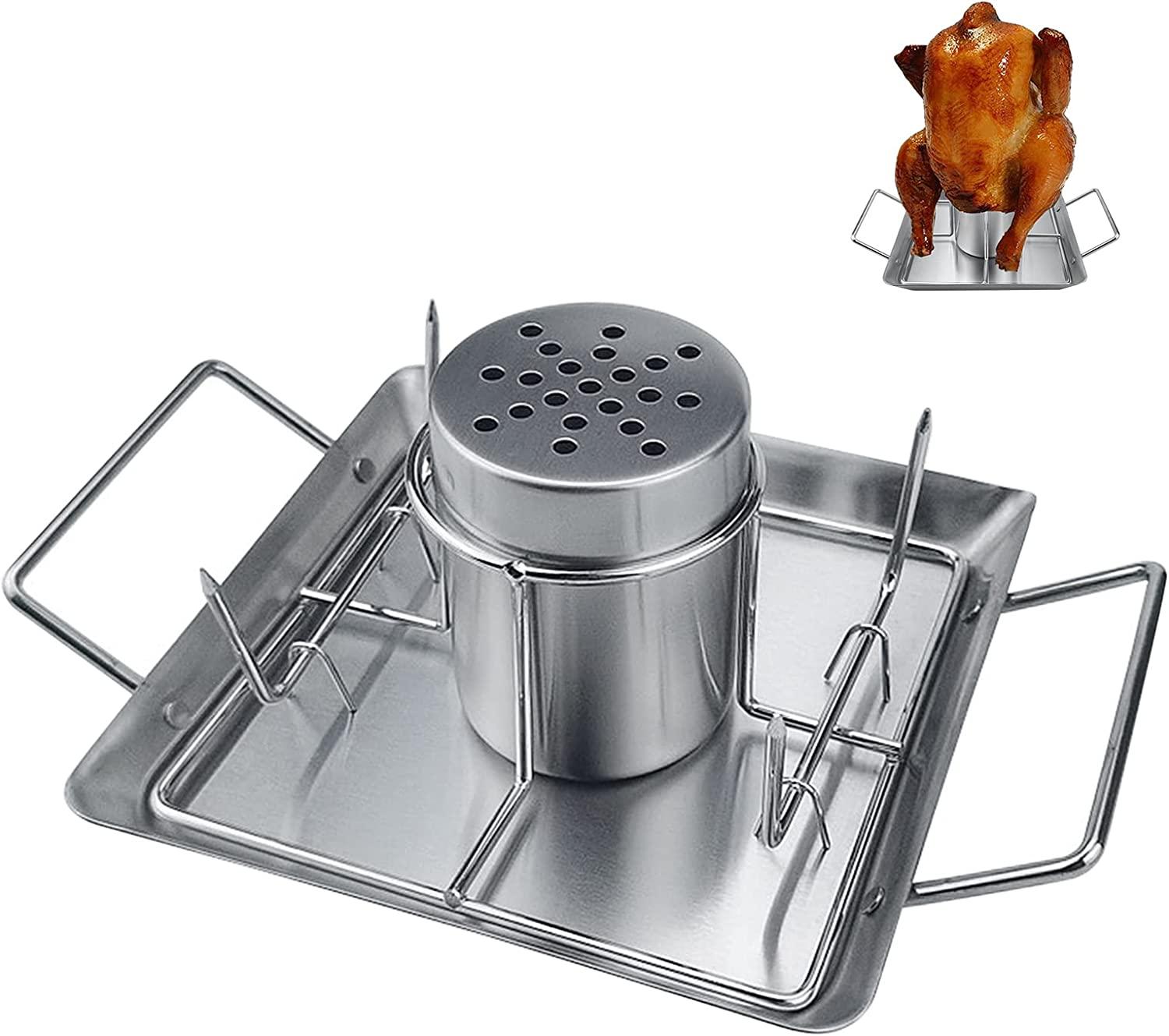 Rang và hỗ trợ thẳng đứng cho lon bia gà, nướng thịt gà để nướng bia, lon gà, nướng, lò nướng hoặc máy rửa chén, máy rửa chén
