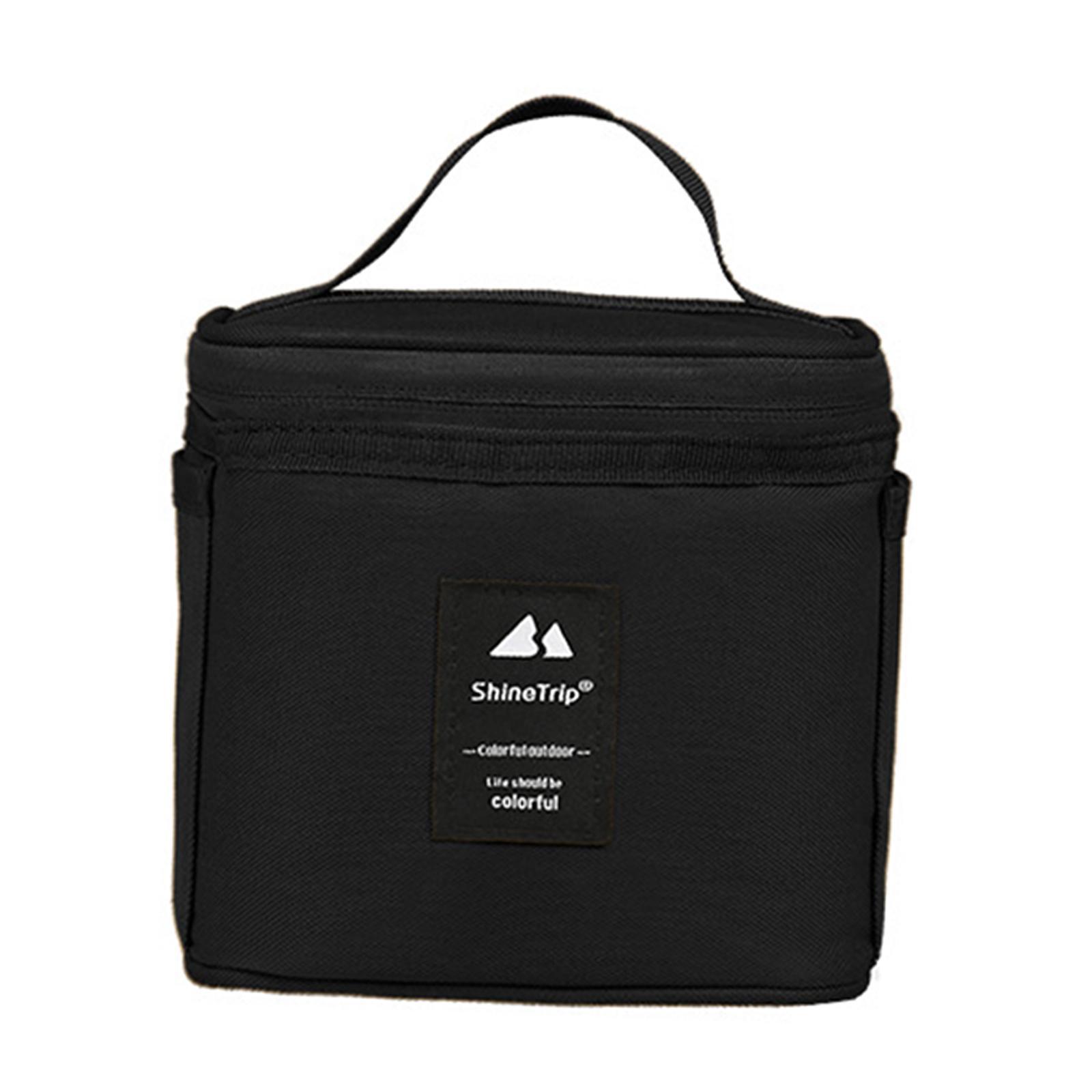 Condiments Bottle Storage Seasoning Jar Carrying Bag Camping Black