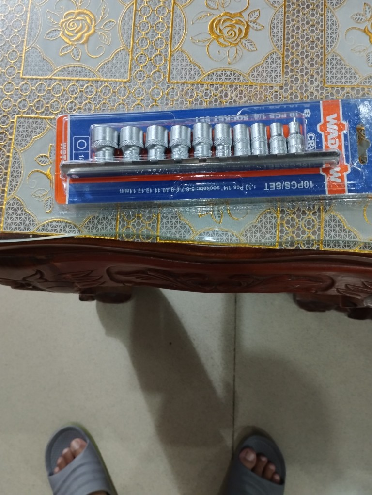 BỘ 10 ĐẦU TUÝP 1/4&quot; WST4410 WADFOW - HÀNG CHÍNH HÃNG