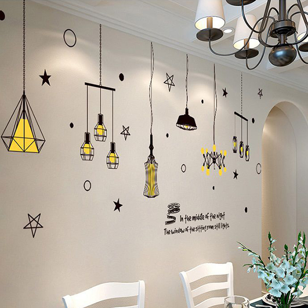 Decal Dán Tường Đèn Treo 4 DKN066