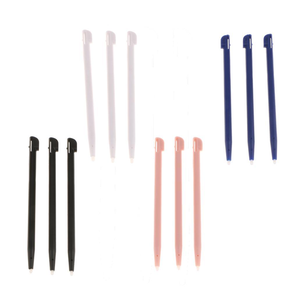 6pcs Slot in Touch Screen Pen Stylus Resistive for Nintendo 2DS Black+Blue
