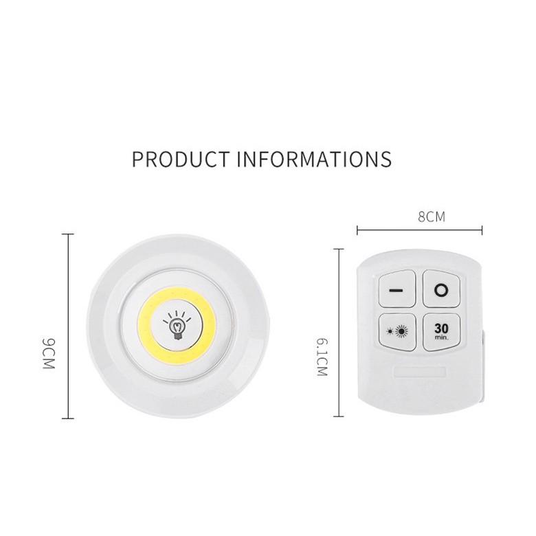 ĐÈN LED DÁN TƯỜNG THÔNG MINH PHÒNG NGỦ CẦU THANG - BỘ 3 BÓNG ĐÈN MINI ĐIỀU KHIỂN TỪ XA