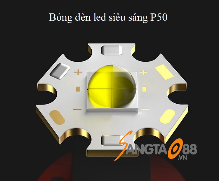 Đèn pin cầm tay đi phượt, leo núi, dã ngoại siêu sáng, chiếu xa, chip LED P50 cao cấp X37 (Tặng móc khóa tô vít đa năng 3in1)