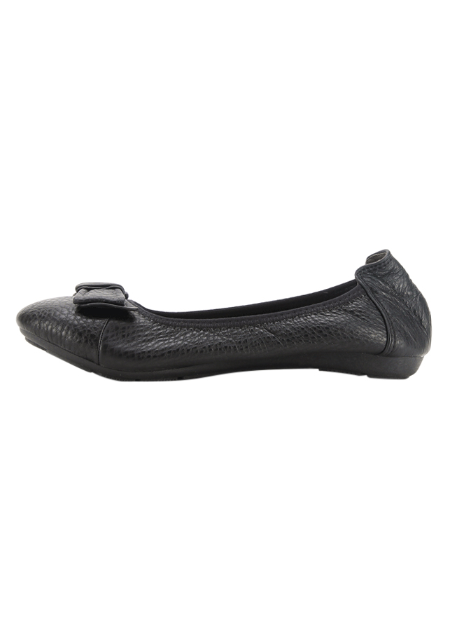 Giày Nữ Búp Bê Da Bò Huy Hoàng HT7906 - Đen
