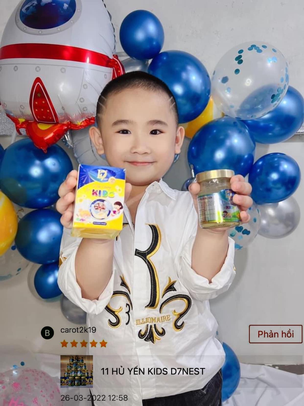 Yến chưng cho bé, tổ yến chưng Kids D7, vị dâu thơm ngon bổ dưỡng 30% yến