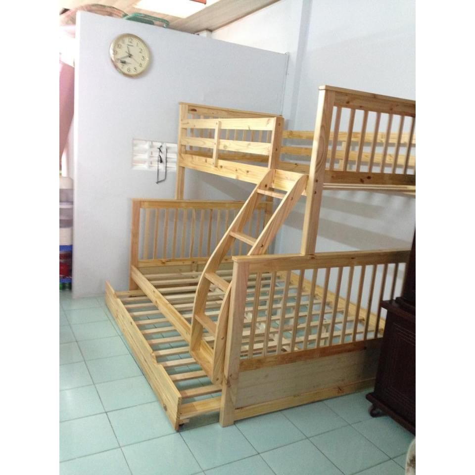 Giường 2 Tầng Gỗ Tự Nhiên 1m4-1m K.Bed -TN