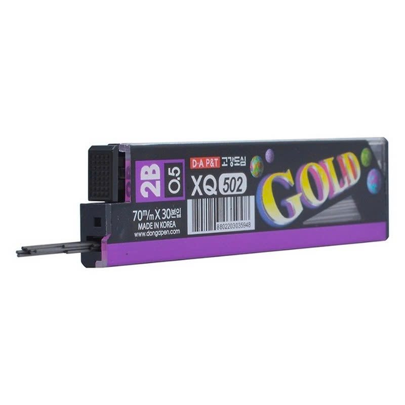 Ruột Chì 2B 0.5 mm Gold XQ 502 (70 mm x 30 Ngòi)