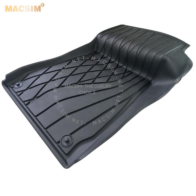 Thảm lót sàn xe ô tô Mercedes S 2021+ Nhãn hiệu Macsim 3W chất liệu nhựa TPE đúc khuôn cao cấp - màu đen
