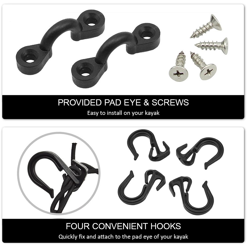 Lưới chở hàng trên boong thuyền kayak với móc treo bảng mắt Bảng mắt lưới dành cho ca nô Đi thuyền hàng hải Phụ kiện thuyền kayak