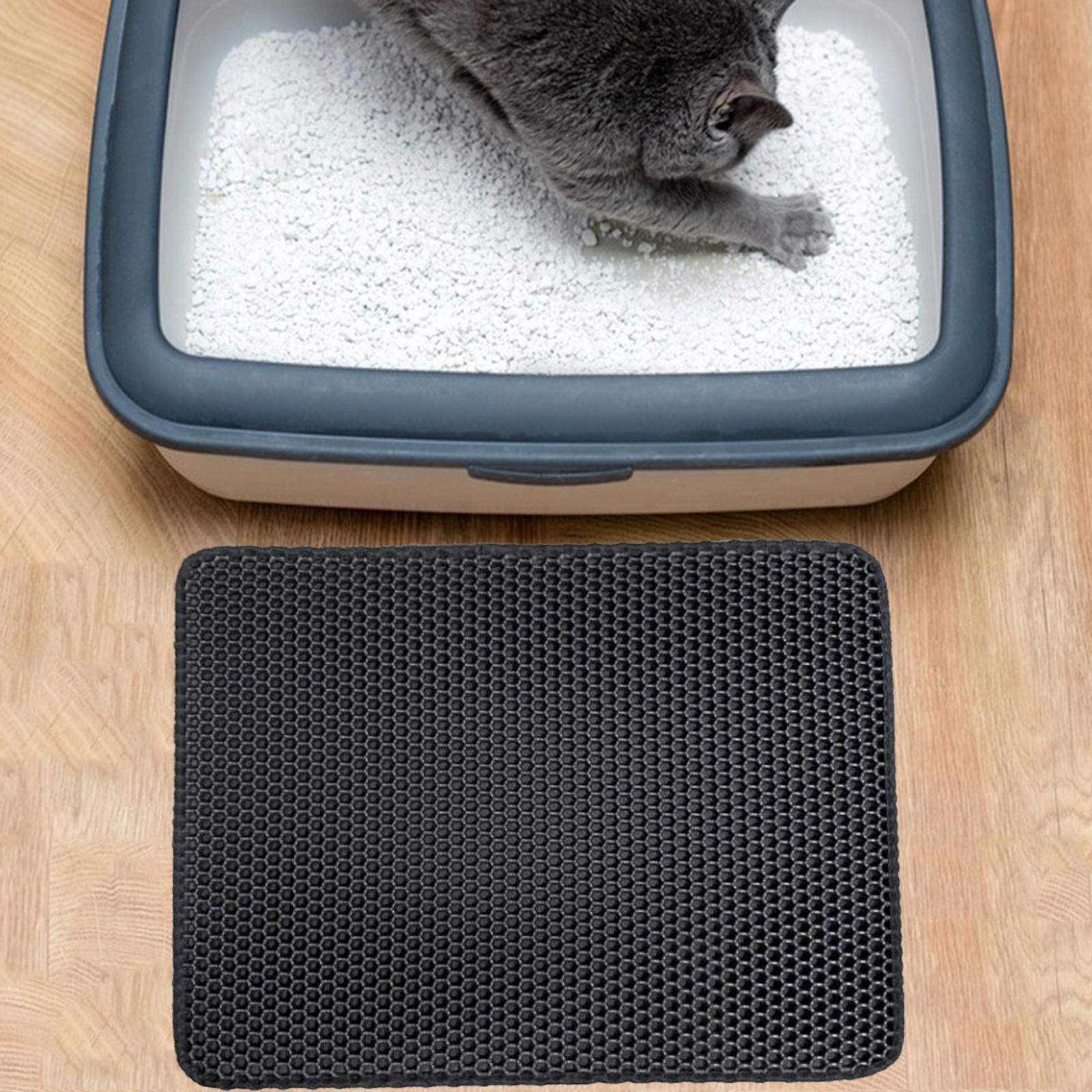 Cat Litter Mat Kitty Mat Double Layer Easily Clean Urine Waterproof