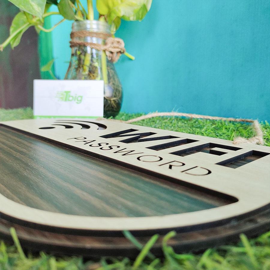 Bảng Wifi Gỗ Decor thông tin TW07
