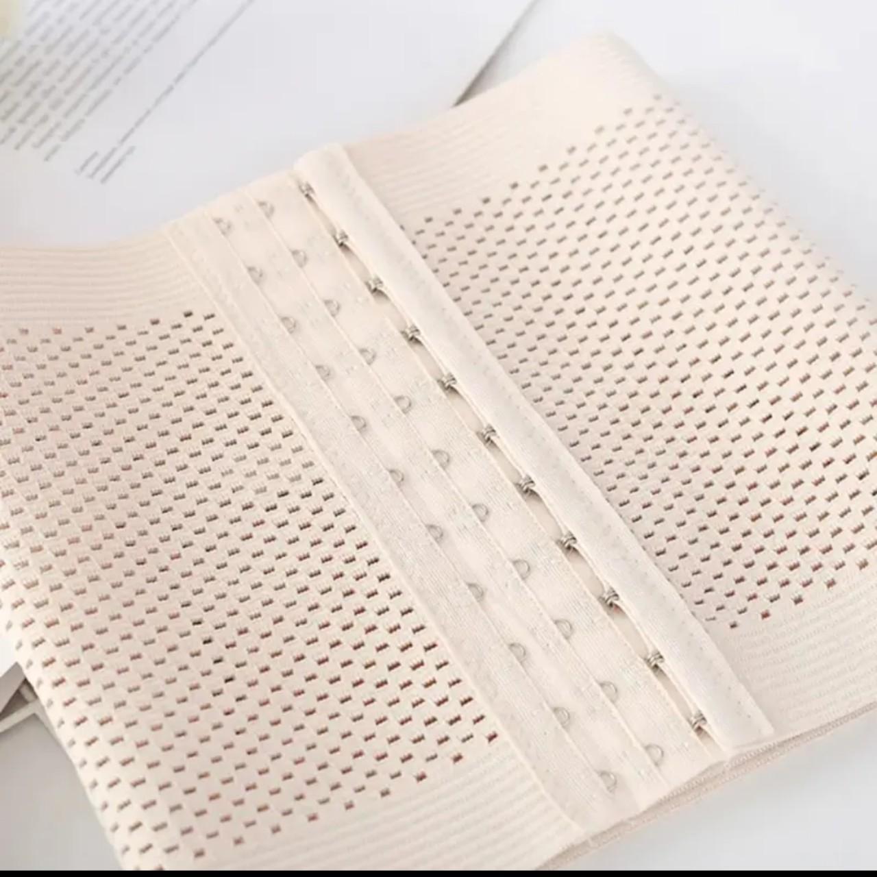 Đai nịt bụng sau sinh 3 nấc móc cài định hình eo thon, gọn Cotton Thun - Đen