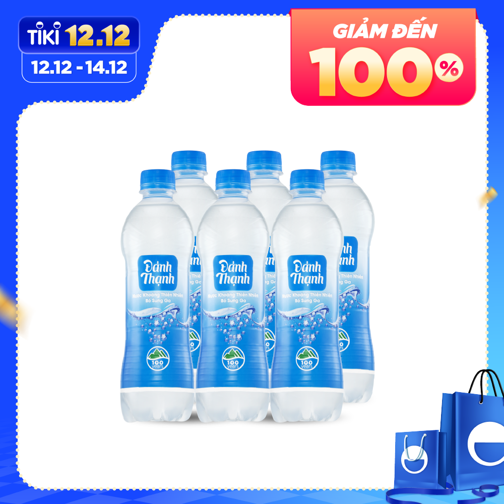 Lốc 6 chai Nước Khoáng Thiên Nhiên Có Ga Đảnh Thạnh 430ml