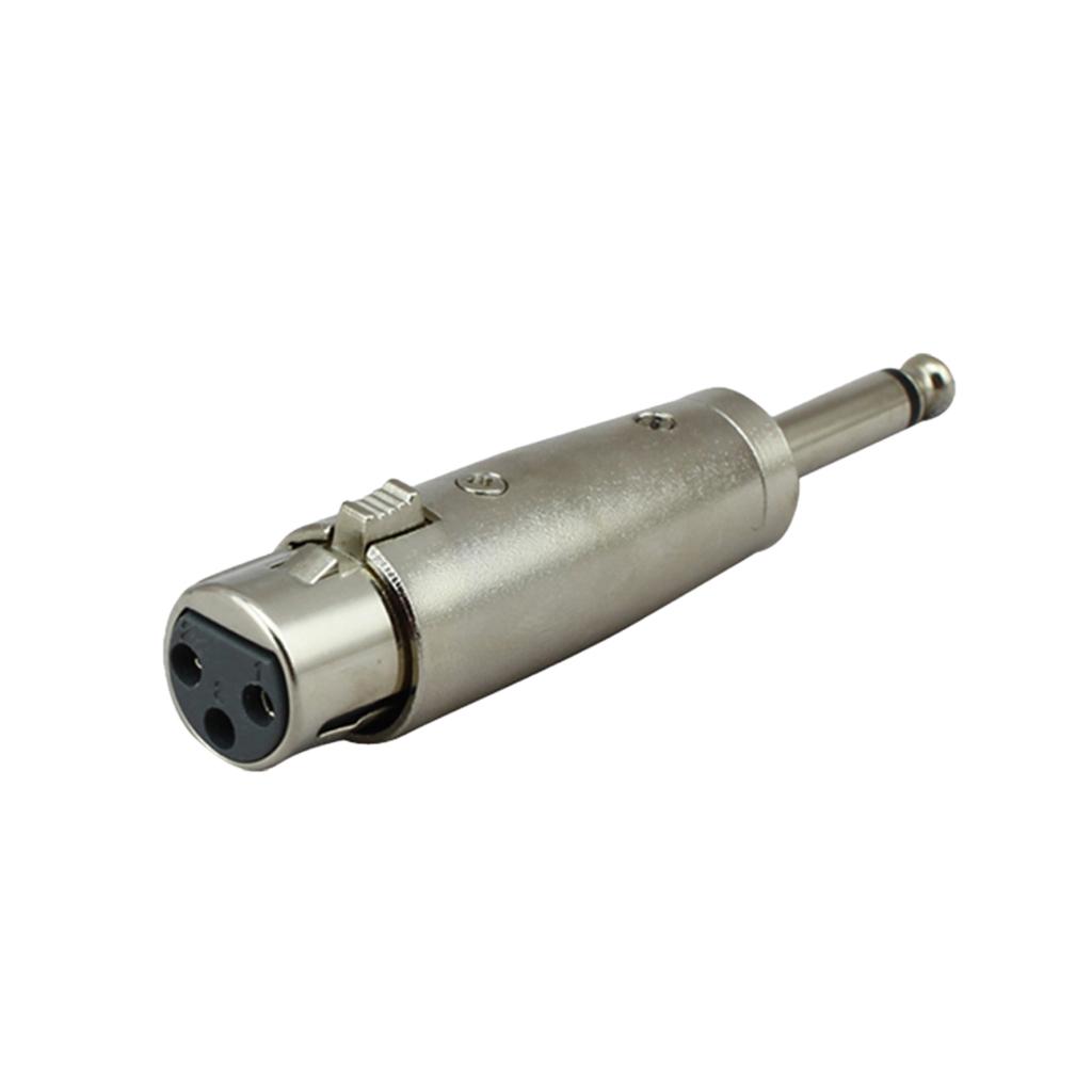 XLR Stereo Jack to stereo Jack Adapter Connectors, Gold Plated, Female to 1/4 6.35mm Mono Male Plug