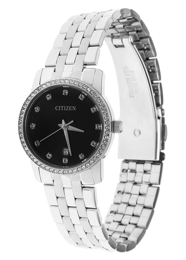 Đồng Hồ Nữ Dây Kim Loại CITIZEN EU6030-56E (27mm) - Mặt Đen